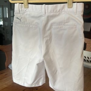 Boys White Puma Golf Shorts size L/G